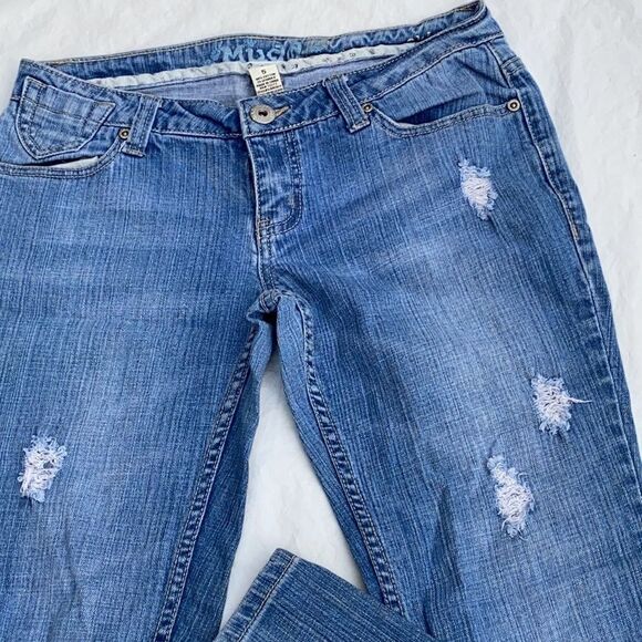 Mudd vintage distressed denim jeans size 5 - Picture 2 of 16
